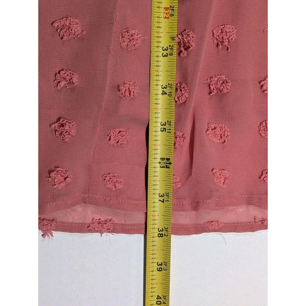 MIHOLL Dusty Pink & Ivory/Cream Swiss Dot Shift Dress XXL (2 dresses) - Picture 15 of 16